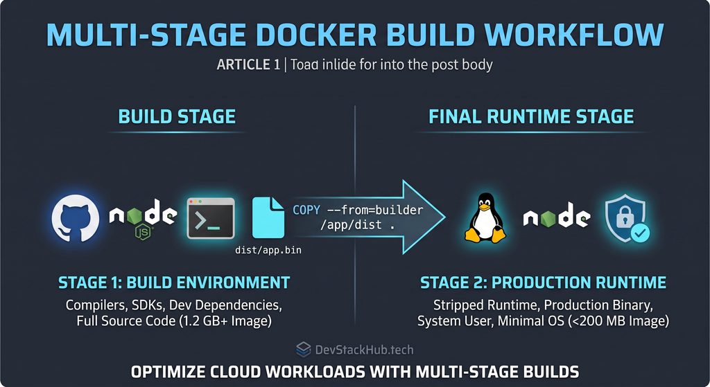 Production Docker containers workflow diagram